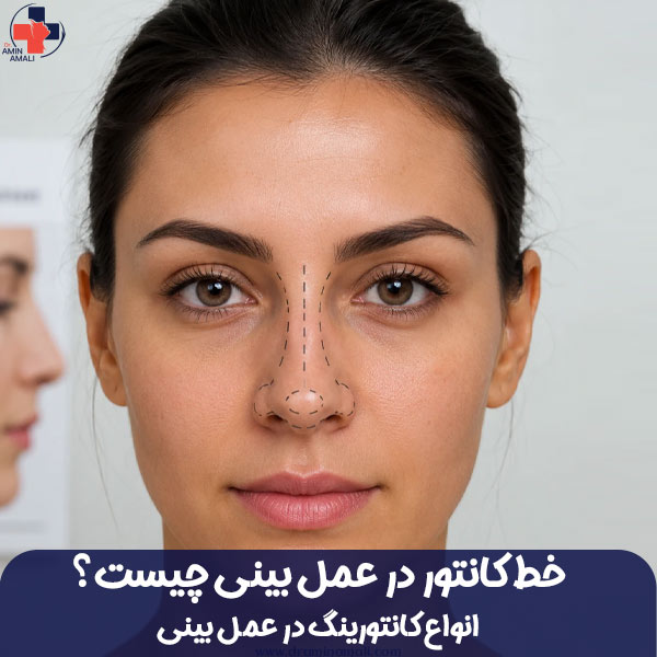 منظور از خط کانتور در عمل بینی چیست؟ انواع کانتورینگ در عمل بینی