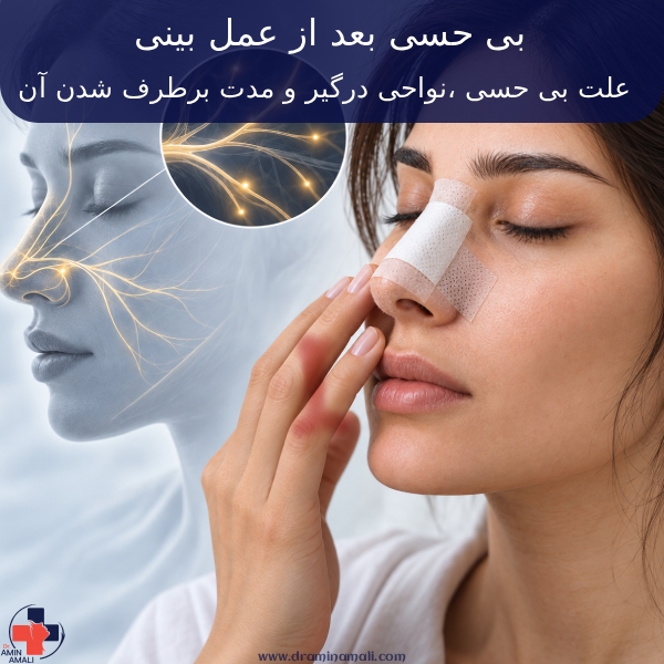 بی حسی بعد از عمل بینی